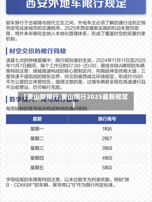 【萧山新限行,萧山限行2025最新规定】