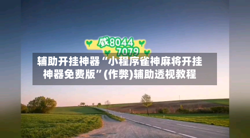 辅助开挂神器“小程序雀神麻将开挂神器免费版”(作弊)辅助透视教程-第3张图片