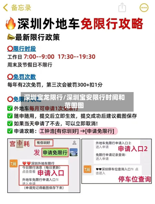 深圳宝龙限行/深圳宝安限行时间和范围图