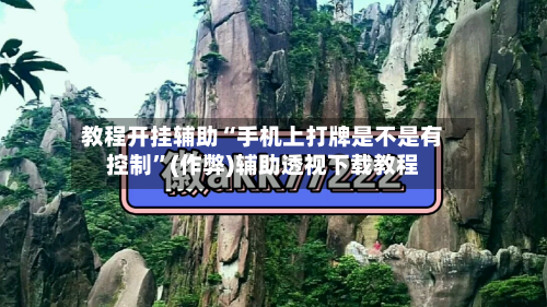 教程开挂辅助“手机上打牌是不是有控制	”(作弊)辅助透视下载教程-第2张图片