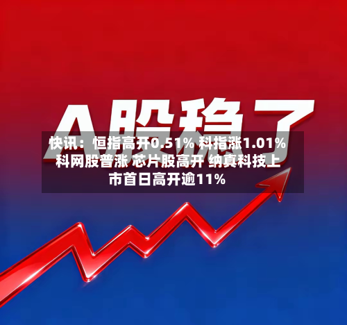 快讯：恒指高开0.51% 科指涨1.01% 科网股普涨 芯片股高开 纳真科技上市首日高开逾11%-第2张图片