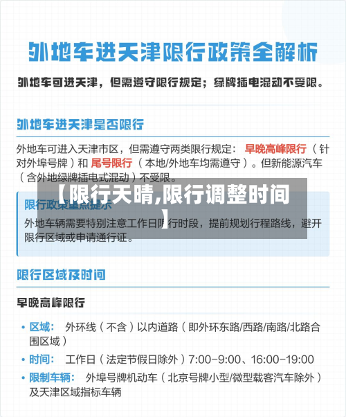 【限行天晴,限行调整时间】