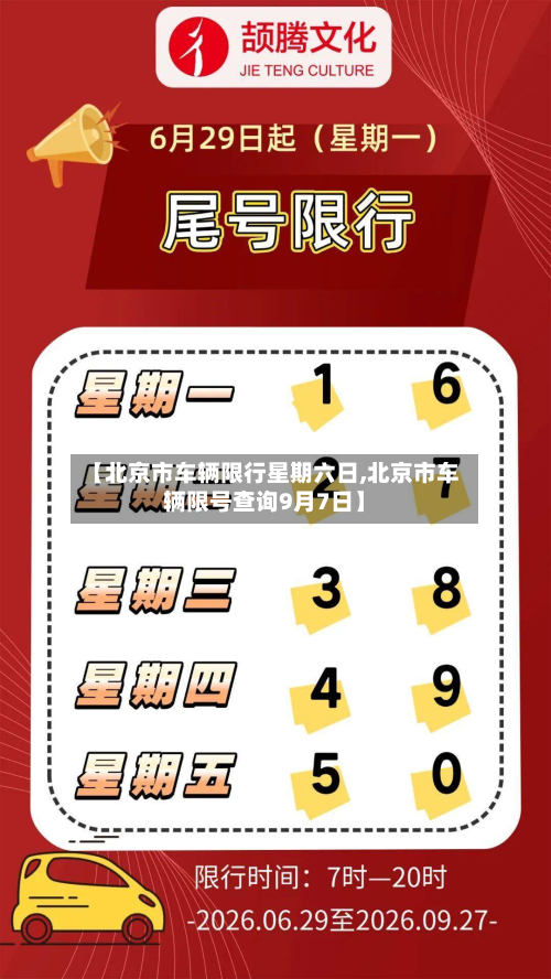 【北京市车辆限行星期六日,北京市车辆限号查询9月7日】-第2张图片
