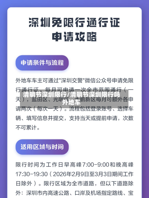 清明节深圳限行/清明节深圳限行吗外地车