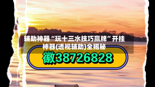辅助神器“玩十三水技巧赢牌”开挂神器{透视辅助}全揭秘