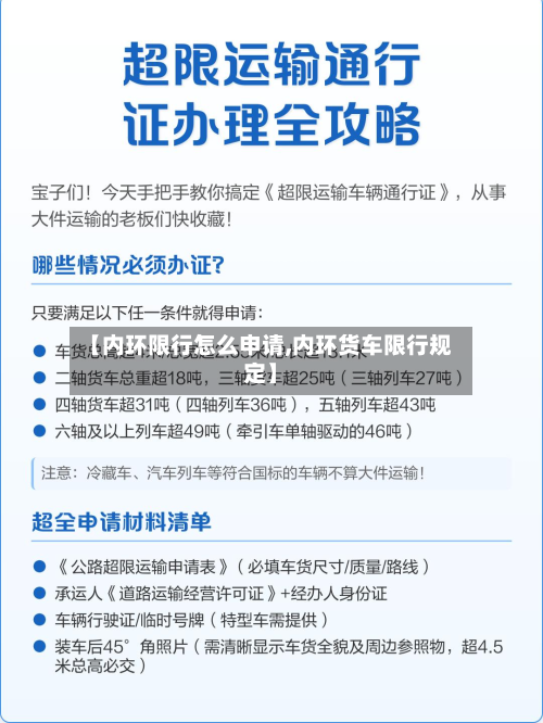 【内环限行怎么申请,内环货车限行规定】-第2张图片