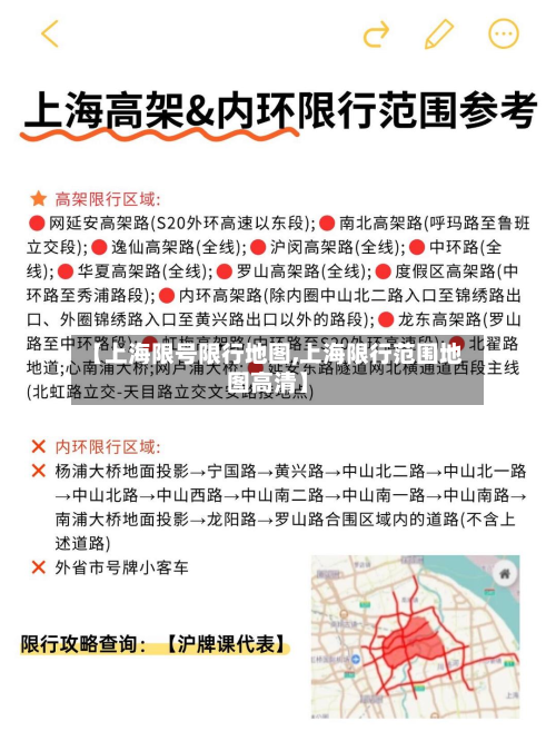 【上海限号限行地图,上海限行范围地图高清】