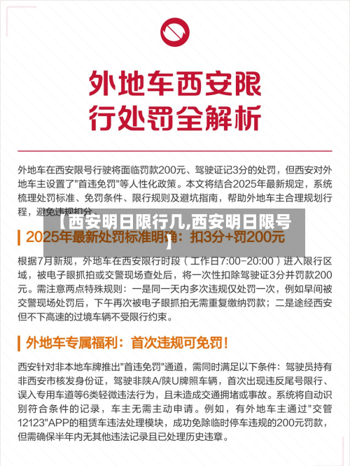 【西安明日限行几,西安明日限号】