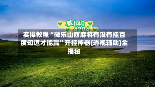 实操教程“微乐山西麻将有没有挂百度知道才能赢	”开挂神器{透视辅助}全揭秘-第2张图片