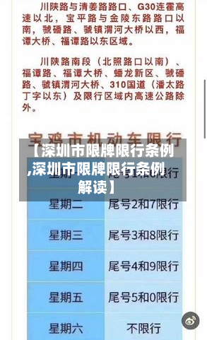【深圳市限牌限行条例,深圳市限牌限行条例解读】-第3张图片