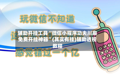 辅助开挂工具“微信小程序功夫川麻免费开挂神器”(其实有挂)辅助透视教程-第2张图片