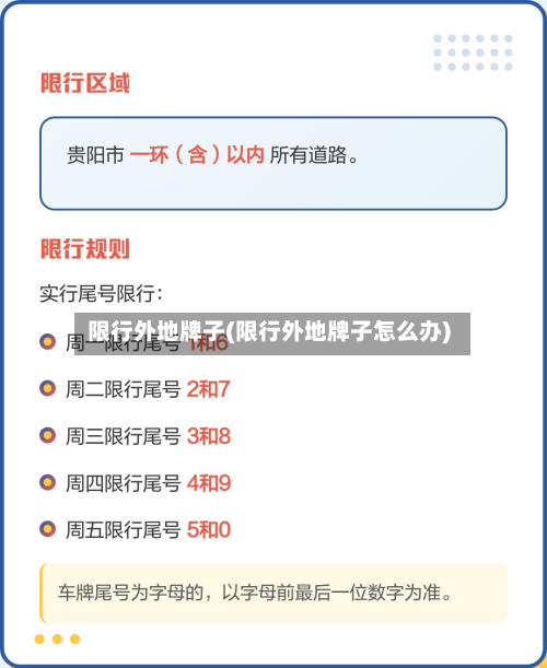 限行外地牌子(限行外地牌子怎么办)