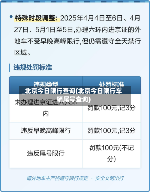 _北京今日限行查询(北京今日限行车辆尾号查询)-第3张图片