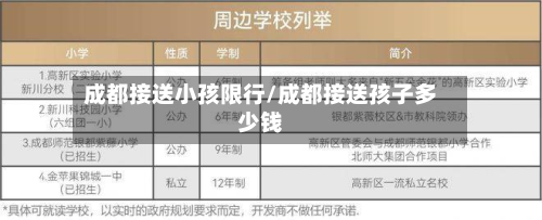 成都接送小孩限行/成都接送孩子多少钱
