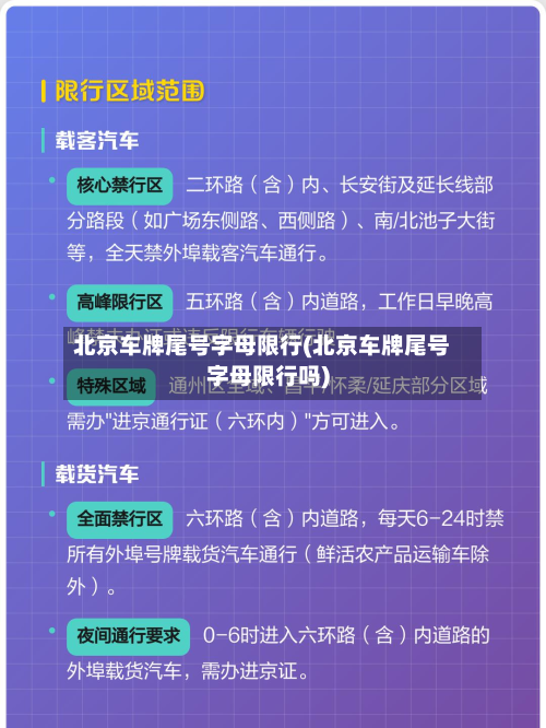 北京车牌尾号字母限行(北京车牌尾号字母限行吗)-第2张图片