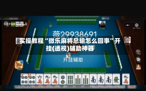 实操教程“微乐麻将总输怎么回事”开挂(透视)辅助神器-第3张图片