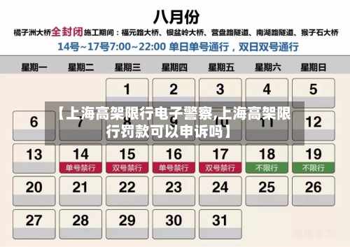 【上海高架限行电子警察,上海高架限行罚款可以申诉吗】-第2张图片