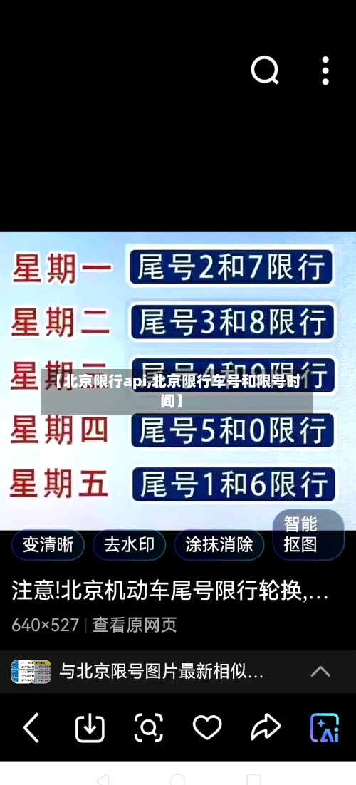 【北京限行api,北京限行车号和限号时间】-第2张图片