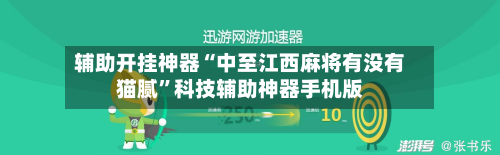 辅助开挂神器“中至江西麻将有没有猫腻”科技辅助神器手机版