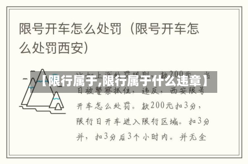 【限行属于,限行属于什么违章】-第3张图片