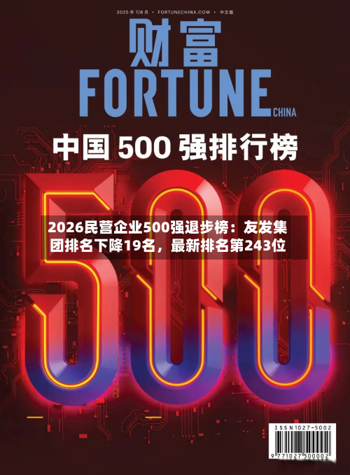 2026民营企业500强退步榜：友发集团排名下降19名	，最新排名第243位-第2张图片