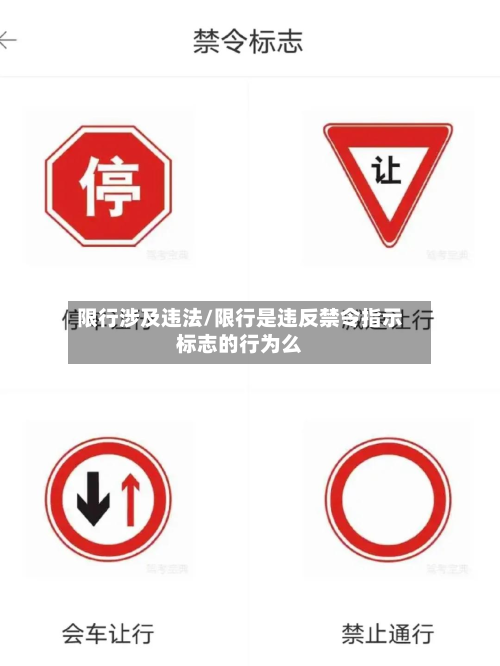 限行涉及违法/限行是违反禁令指示标志的行为么-第2张图片