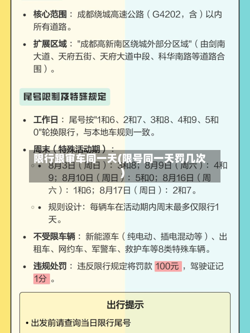 限行跟审车同一天(限号同一天罚几次)-第3张图片