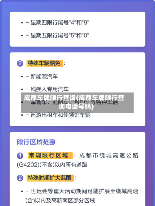 成都车牌限行查询(成都车牌限行查询电话号码)