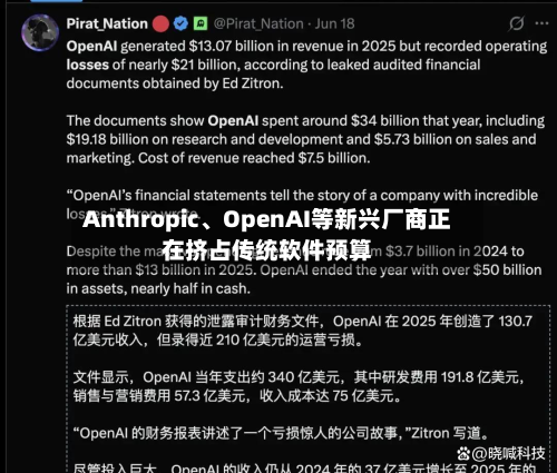 Anthropic	、OpenAI等新兴厂商正在挤占传统软件预算-第1张图片