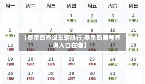 【秦皇岛查询车辆限行,秦皇岛限号查询入口在哪】