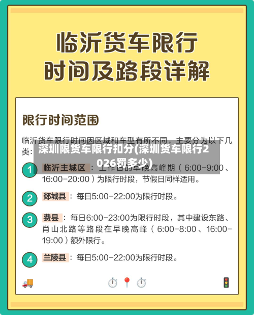 深圳限货车限行扣分(深圳货车限行2026罚多少)