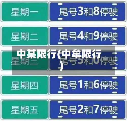 中某限行(中牟限行)