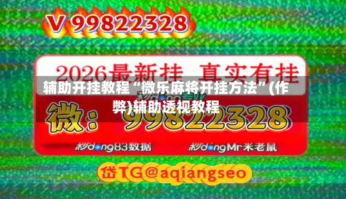 辅助开挂教程“微乐麻将开挂方法”(作弊)辅助透视教程