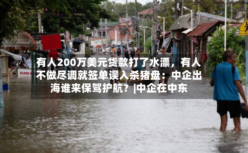 有人200万美元货款打了水漂,有人不做尽调就签单误入杀猪盘:中企出海谁来保驾护航?|中企在中东