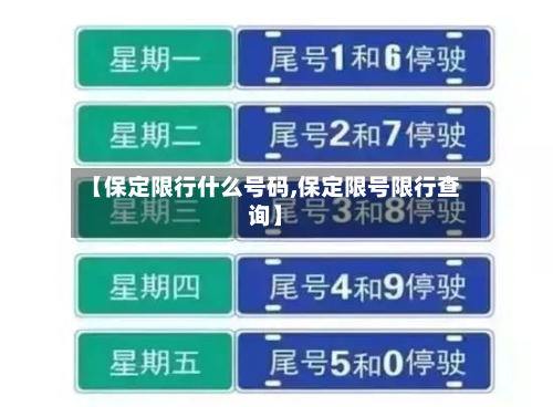 【保定限行什么号码,保定限号限行查询】