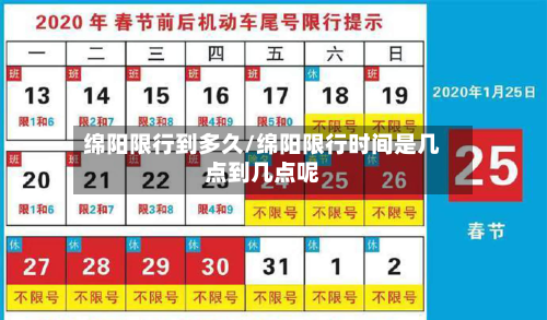 绵阳限行到多久/绵阳限行时间是几点到几点呢-第2张图片
