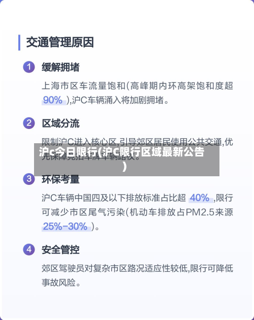 沪c今日限行(沪C限行区域最新公告)-第3张图片
