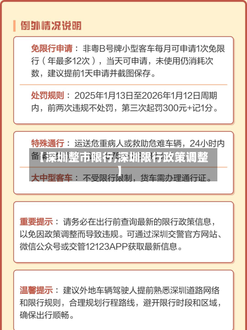 【深圳整市限行,深圳限行政策调整】