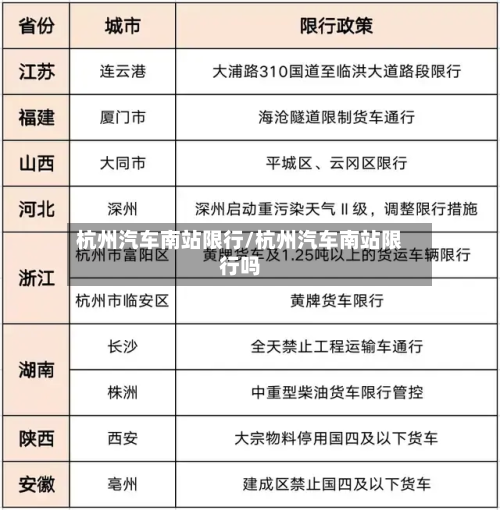 杭州汽车南站限行/杭州汽车南站限行吗-第2张图片