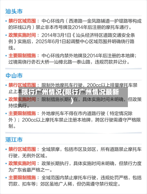 限行广州情况(限行广州情况最新)