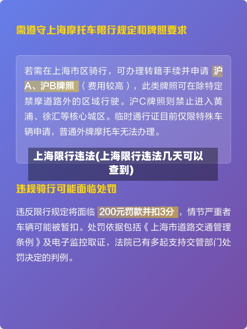 上海限行违法(上海限行违法几天可以查到)-第3张图片