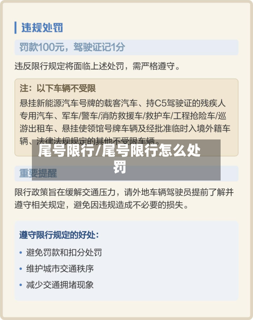 尾号限行/尾号限行怎么处罚