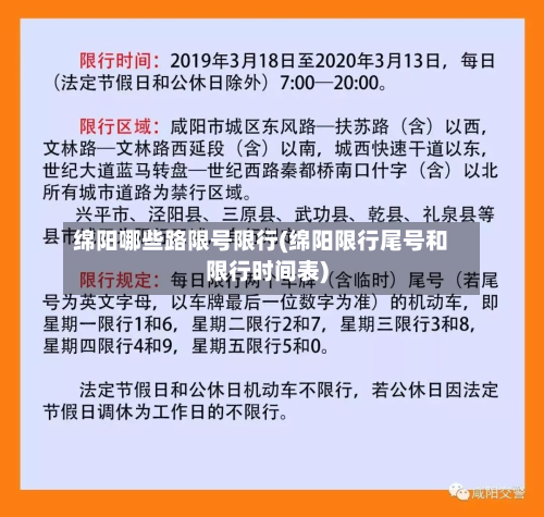 绵阳哪些路限号限行(绵阳限行尾号和限行时间表)-第2张图片