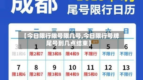 【今日限行限号限几号,今日限行号牌尾号到几点结束】