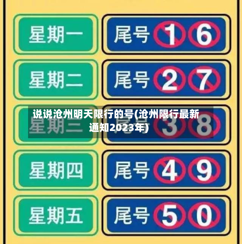 说说沧州明天限行的号(沧州限行最新通知2023年)