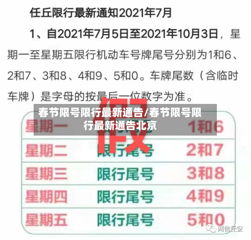 春节限号限行最新通告/春节限号限行最新通告北京-第2张图片