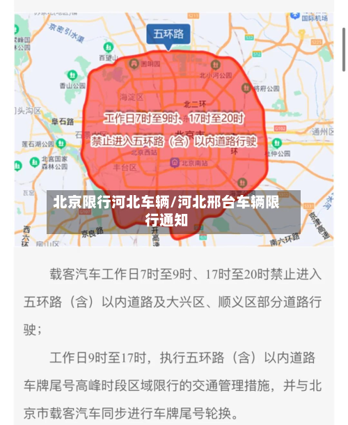 北京限行河北车辆/河北邢台车辆限行通知