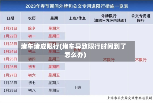 堵车堵成限行(堵车导致限行时间到了怎么办)