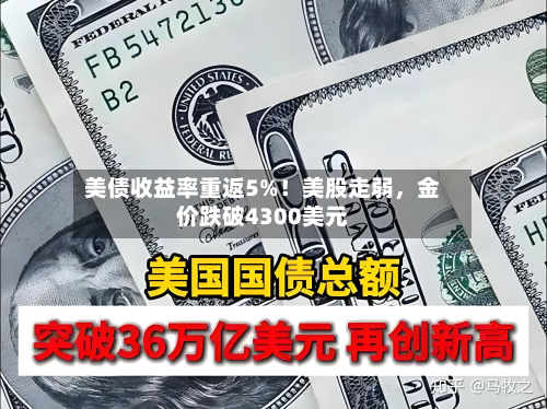 美债收益率重返5%！美股走弱，金价跌破4300美元-第1张图片