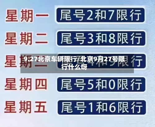 9.27北京车辆限行/北京9月27号限行什么呀